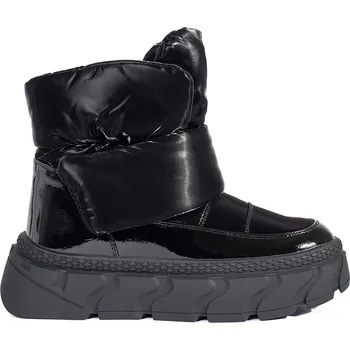Dívčí sněhule Černé zateplené dámské sněhule na hrubé podrážce JJ72P-B/LAC Velikost: 39