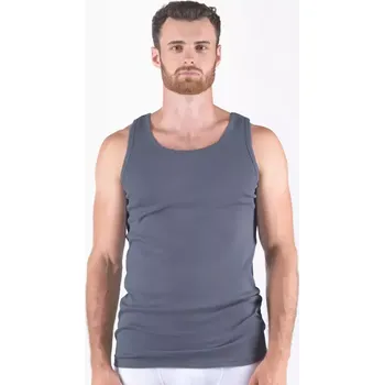 Nátělník GINA pánské nátělník, širší ramínka, šité, jednobarevné 78002P kouřová XL