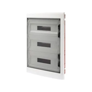 Rozvaděč GEWISS GW40610BD Rozvodnice 40 CDKi pod omítku, 54M, IP40, vč. svorkovnice, bílá, s dvířky, vyjímatelný rám