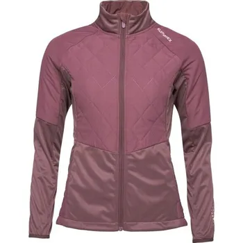 Dámská bunda Dámská větruodolná hybridní bunda Klimatex LIRA NO-WIND XL Vínová, Stříbrná
