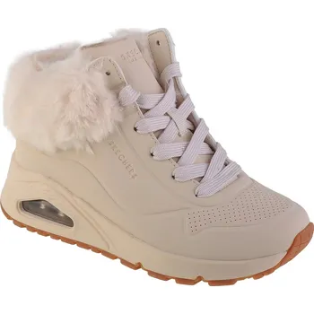 Dívčí obuv Béžové dívčí kotníkové tenisky s kožíškem Skechers Uno - Fall Air 310539L-NAT Velikost: 33