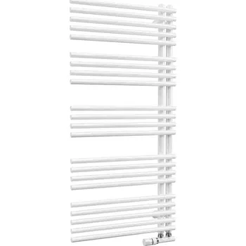 Radiátor Těleso koupelnové trubkové Isan Calypso 982 x 500 mm, 425 W, levé, klasické připojení, sněhově bílá RAL 9016