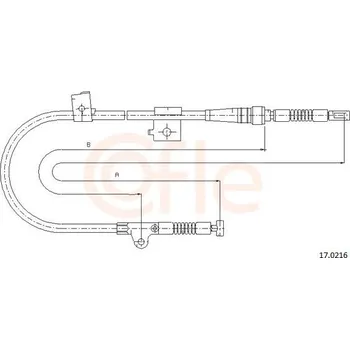 Brzdový systém Tažné lanko, parkovací brzda COFLE 17.0216