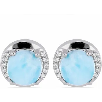 Náušnice Larimar náušnice stříbro Ag 925 VE049760 1,1 cm, 3,7 g