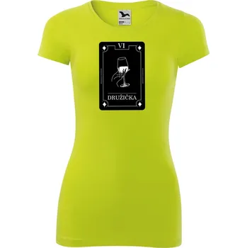 DOBRÝ TRIKO Dámské tričko Družička tarot Velikost: M, Barva: Limetková