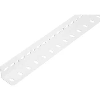 Stavební profil L profil Conceptor perforovaný bílý 35x35x1,5 mm, 1m
