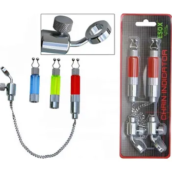 Signalizace záběru Esox řetízkový swinger CHAIN INDICATOR 2ks Červený