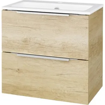 Koupelnový nábytek Koupelnová skříňka s umyvadlem ELLA nebraska oak 58 x 55 x 39 cm 809287