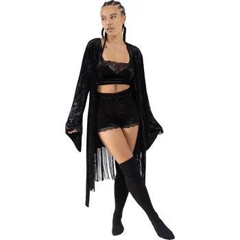 Dámský župan župan dámský KILLSTAR - Burnt - Black - L