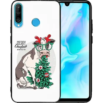 Vánoční dekorace VSECHNONAMOBIL 53212 MY ART Kryt s vánočním designem Huawei P30 Lite MERRY CHRISTMAS (074)