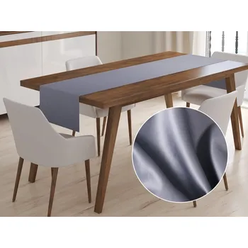 ubrus Bavlněný saténový běhoun na stůl ST-003 Modrošedý 20x120 cm