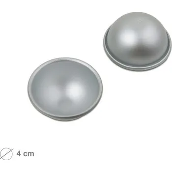 Sklenice Manumi dvoudílná sada hliníkových forem na šumivé bomby ve tvaru koule ⌀4 cm