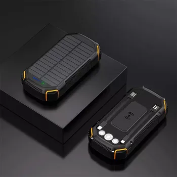Powerbanka BOT Solární outdoor powerbanka SP3 1 panel 30000mAh se svítilnou a kabely Barva: Oranžová