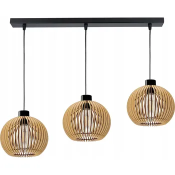 Závěsné svítidlo LED-ONE loft dřevo 3-bodové osvětlení E27