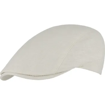 Čepice Fléchet - Since 1859 Pánská lněná béžová letní bekovka - Fléchet since 1859 - UV faktor 50 Velikost: 59 cm (L)