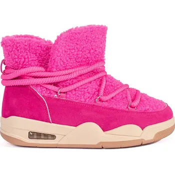 Dívčí sněhule Růžové dámské sněhule na hrubé podrážce NB696FU Velikost: 37
