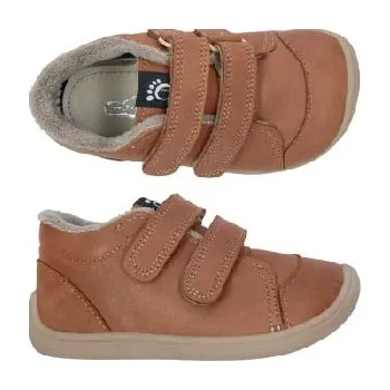 Chlapecká zimní obuv 3F Zimní kožené boty bar3foot 2Be38/LT18 hnědé, suchý zip, barefoot velikost: 21