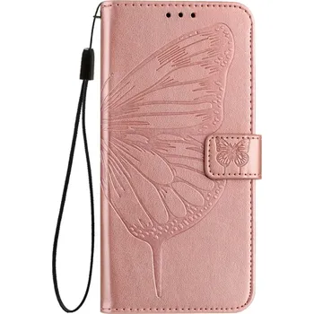 Příslušenství pro tablet VSECHNONAMOBIL 91499 ART BUTTERFLY Peněženkový obal pro TCL 505 růžový