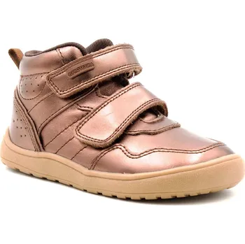 Dívčí tenisky Protetika dětské barefoot kotníkové kožené celoroční boty Tira Brown Velikost: 22