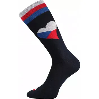 Pánské ponožky DEPATE barevné veselé ponožky Lonka - VLAJKY - 1pár EXTRA (Trendy společenské ponožky DEPATE - CZECH)