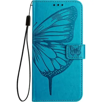 Pouzdro na tablet VSECHNONAMOBIL 91498 ART BUTTERFLY Peněženkový obal pro TCL 505 modrý
