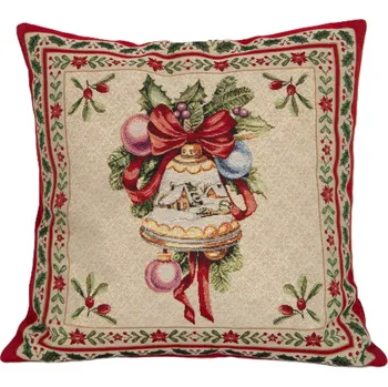 Povlak na dekorativní polštářek Vánoční povlak na polštář s motivem Zvonek 45x45 cm