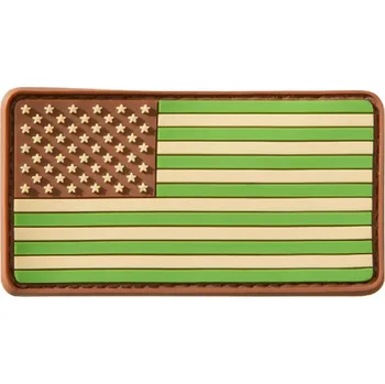 Nášivka gumová JTG vlajka USA, zelená
