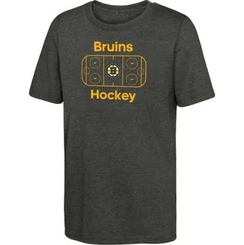 Chlapecké tričko Outerstuff Dětské tričko Boston Bruins NHL Goal Tender Ss Triblend Tee Velikost: Dětské M (9 - 11 let)