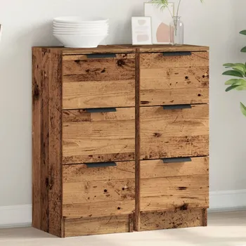 Organizace kuchyně vidaXL Příborníky 2 ks 30 x 30 x 70 cm kompozitní dřevo [811160] Barva: Staré dřevo
