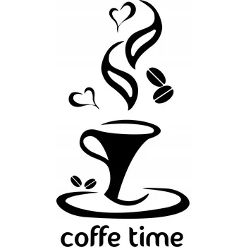 Obraz SAMOLEPKY DO KUCHYNĚ samolepka káva kávy srdce 100 x 50 cm G254