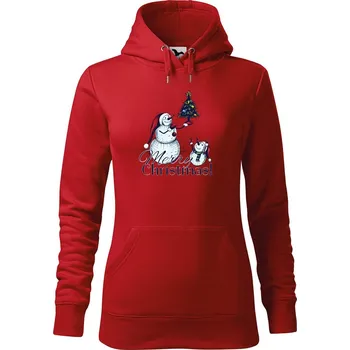 Dámská mikina DOBRÝ TRIKO Dámská mikina s potiskem Merry Christmas! Velikost dámské mikiny: S, Barva: Červená