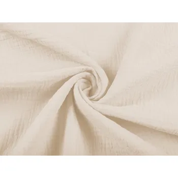 Mušelín dvojitá gázovina MSN-015 Krémová - metráž šířka 140 cm