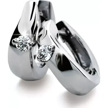 Náušnice Dámské náušnice bílé zlato 585/000 přírodní diamant 0.140 ct G/SI DF1722