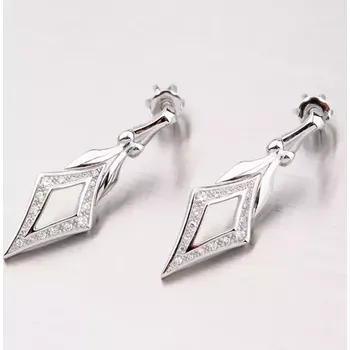 Náušnice Dámské náušnice bílé zlato 585 zirkon GZ2142B