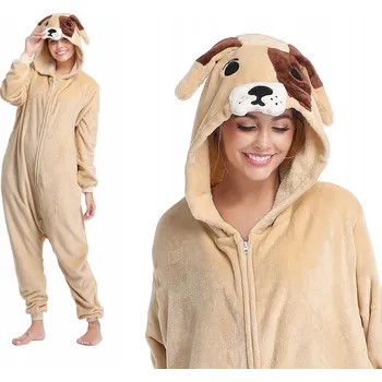 Dámské noční prádlo BULDOG Pes Pejsek PYŽAMO Kombinéza Kostým Kigurumi Onesie 134