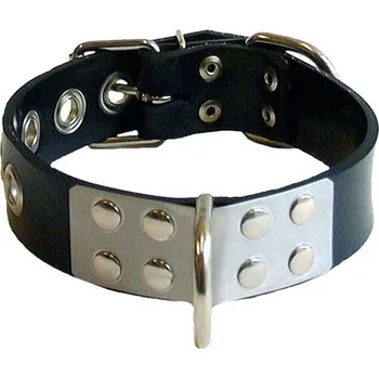 Pánské erotické prádlo Mister B Rubber Slave Collar, černý obojek ze silné gumy 59 x 3,5 cm