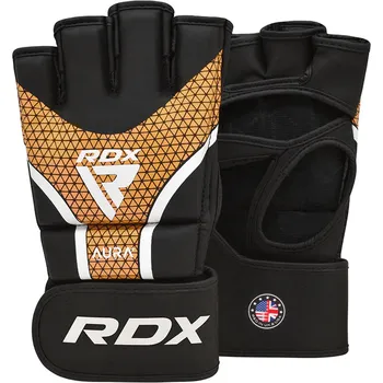 Boxerské rukavice RDX MMA Rukavice Aura Plus T-17 - černo/zlaté - GGRT17BGL Velikosti: S