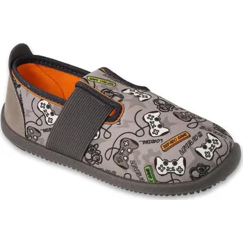 Chlapecké bačkory Bačkory papuče Befado SOFTER 901X021 901Y021 barefoot šedé GAME flexi velikost: 33