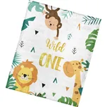Dětská deka z mikrovlákna (coral fleece) MALÝ SAFARI, bílá, 110x140cm