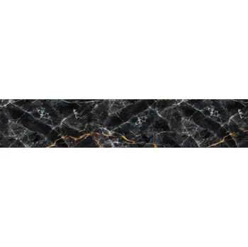 Kuchyňský panel ABS plast Black Marble with gold 3000x600mm 1,5mm