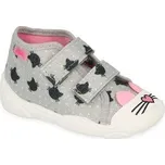 212P078 18 - dívčí tenisky Befado šedé, kočka 212P078_21