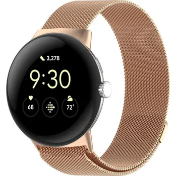 Ostatní příslušenství k chytrým hodinkám VSECHNONAMOBIL 91831 MILANESE Kovový řemínek pro Google Pixel Watch 3 41mm / Pixel Watch 4 41mm světle růžový