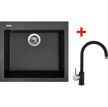 Granitový dřez Akční Sinks CUBE 560 Granblack + VITALIA GR