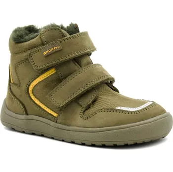 Chlapecká obuv Protetika barefoot dětské zimní boty s membránou Gero Khaki zelené Velikost: 27