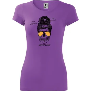 Dámské tričko DOBRÝ TRIKO Dámské tričko Život mámy Velikost: M, Barva: Fialová