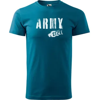 Pánské tričko DOBRÝ TRIKO Pánské tričko Army style Velikost: XL, Barva: Petrolejová