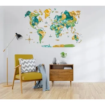 Enjoy the Wood 3D nástěnná dřevěná mapa World Map Surface Prime M