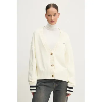 Dámský svetr Bavlněný kardigan Guess Jeans W4BR81.Z3HM1 béžová 01X, vel. L