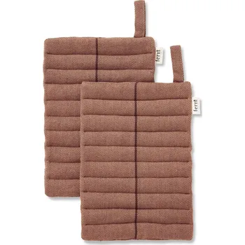 Chňapka Chňapky na hrnec ITO 20 cm, sada 2 ks, červená, bavlna, ferm LIVING