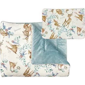 přikrývka Mimilove Přikrývka nejen pro miminka s polštářkem Velvet Zimní krajina Limited Edition